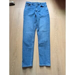 American Eagle Womens 6Long Mom Jean Medium Wash High Waisted‎ Straight Leg